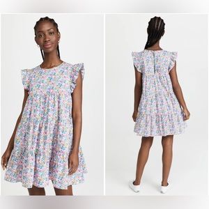 Floral Flutter Sleeve Dress